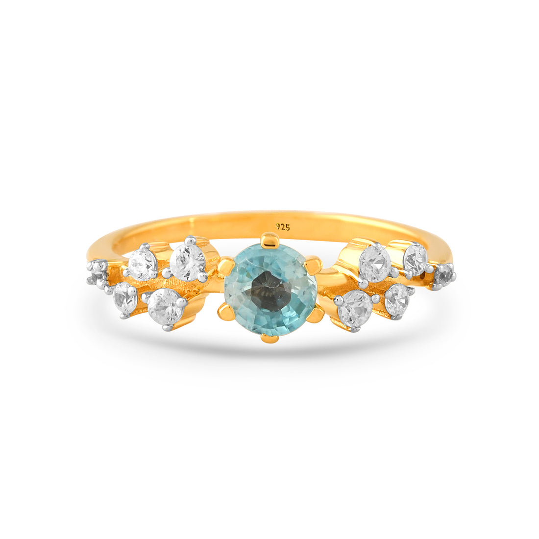 Azurelle Blue Zircon Cascade Ring