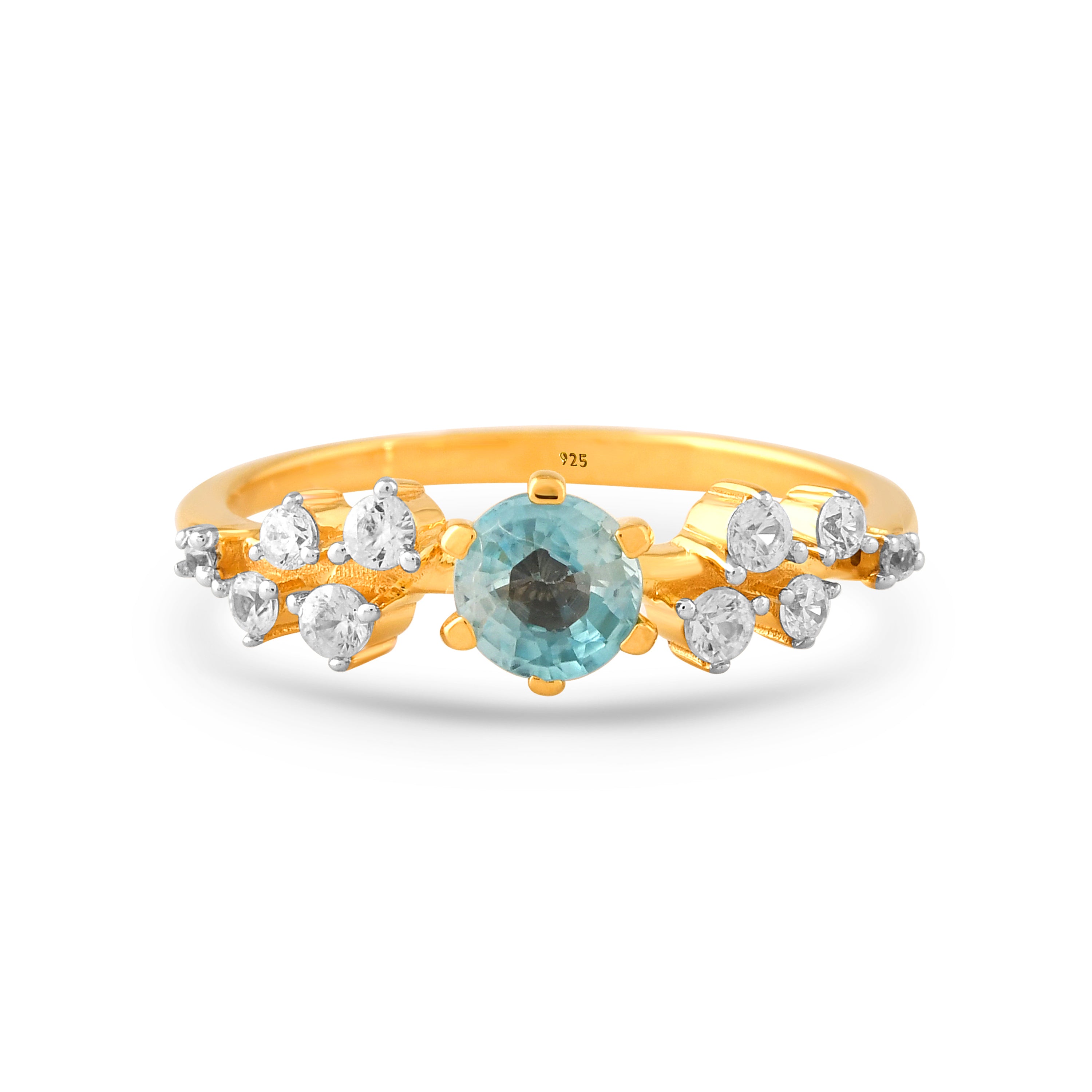 Azurelle Blue Zircon Cascade Ring