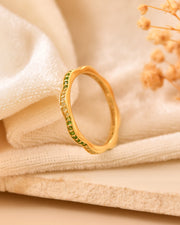 Verdantia Chrome & Peridot Wave Ring