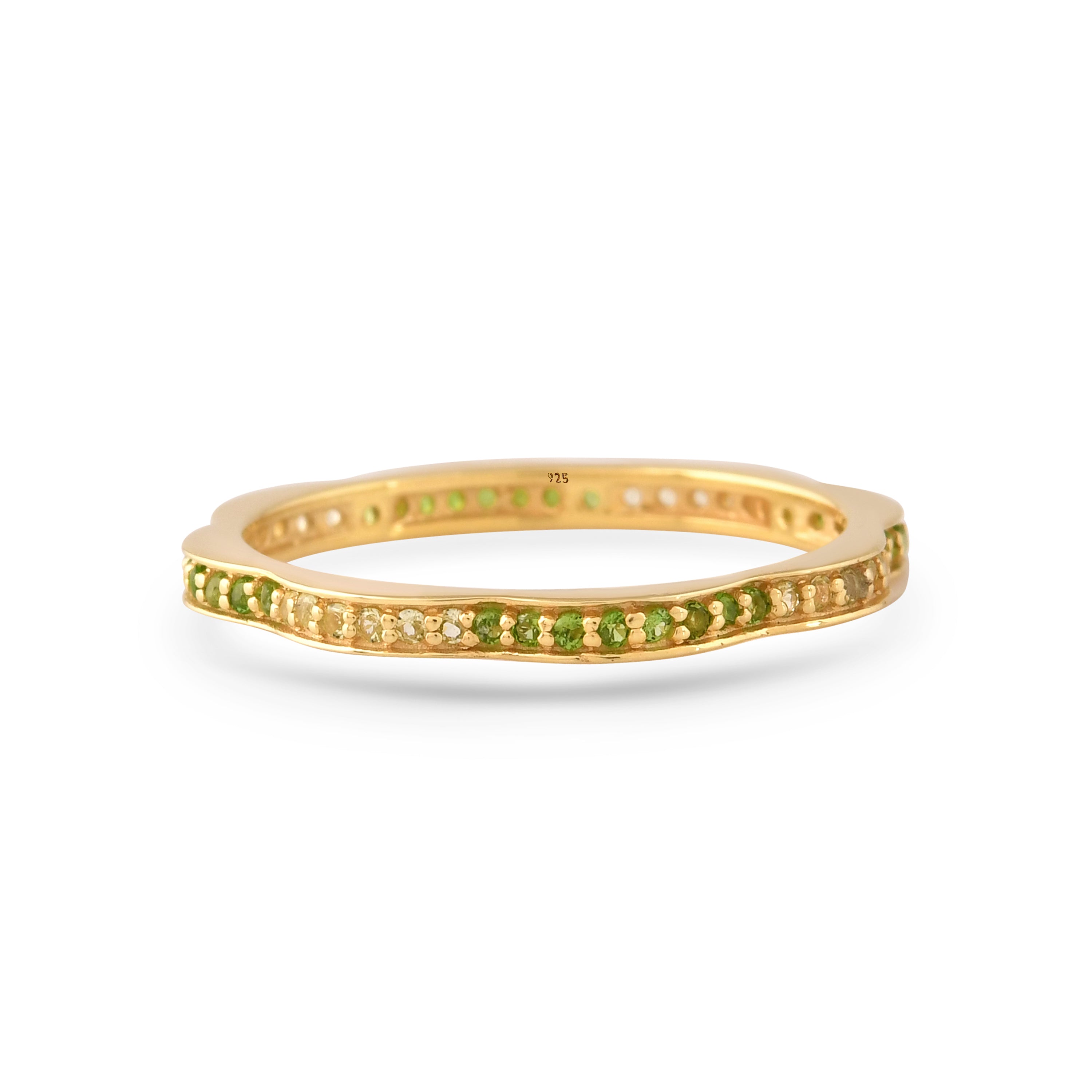Verdantia Chrome & Peridot Wave Ring