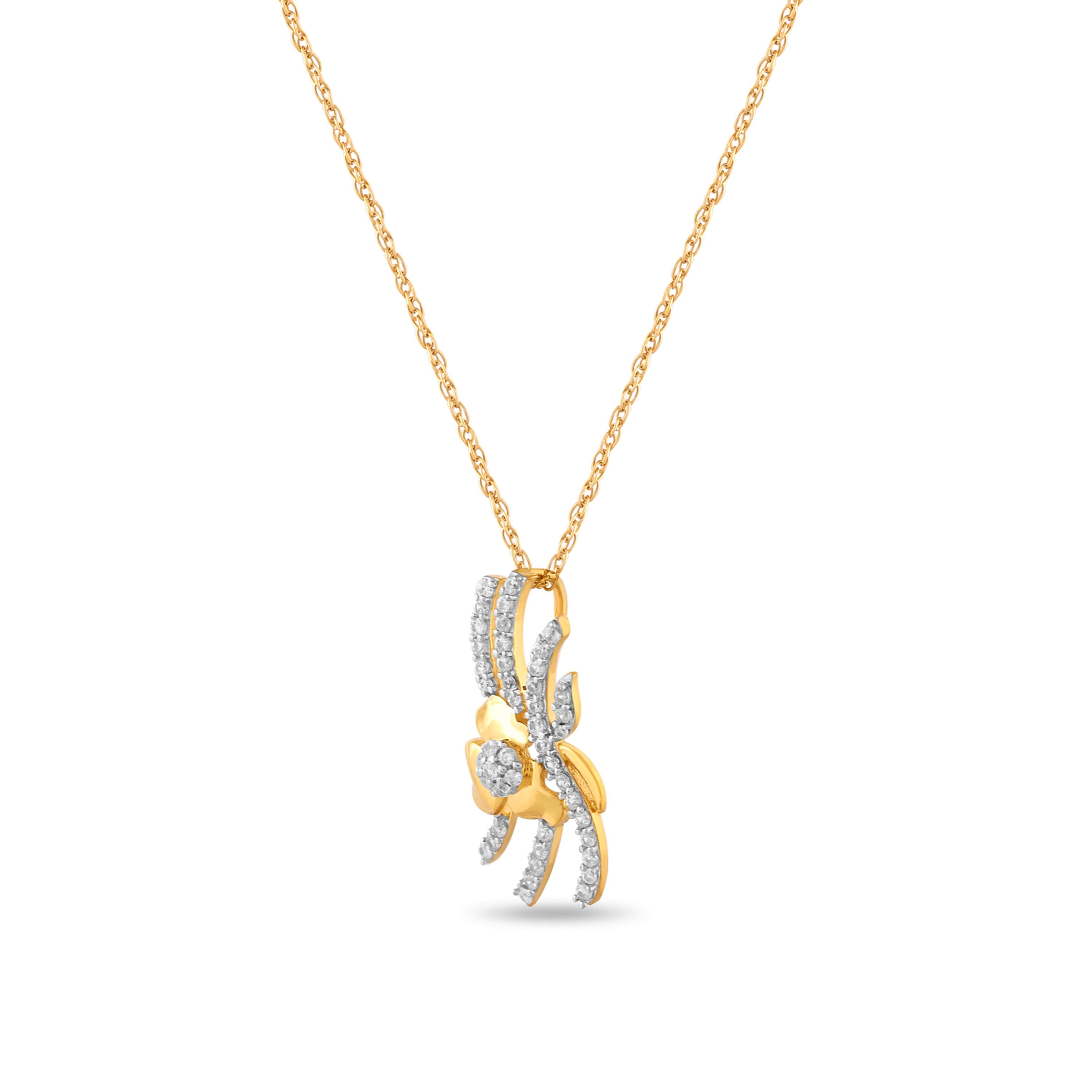 Florevia Natural White Zircon Pendant with Silver Chain