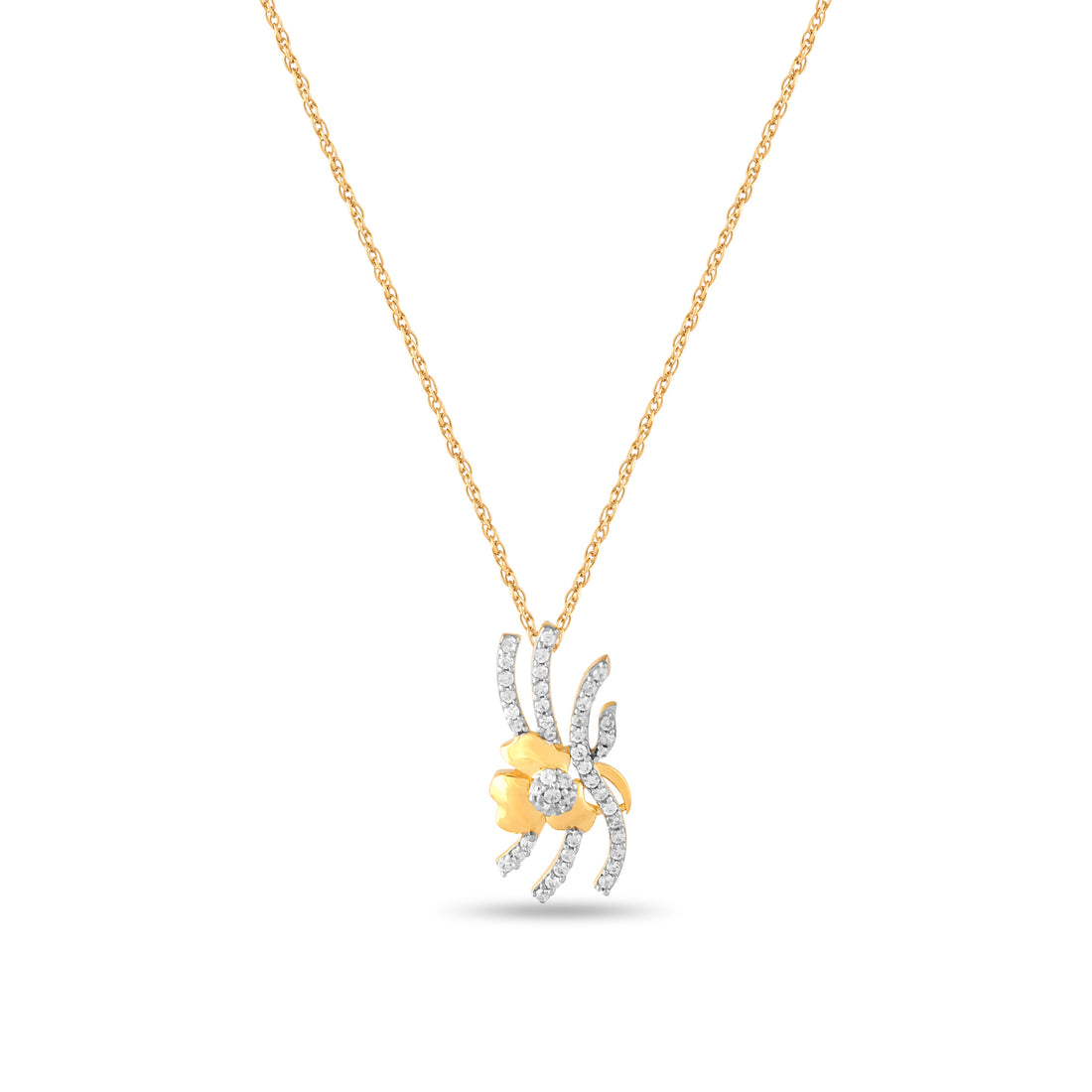 Florevia Natural White Zircon Pendant with Silver Chain