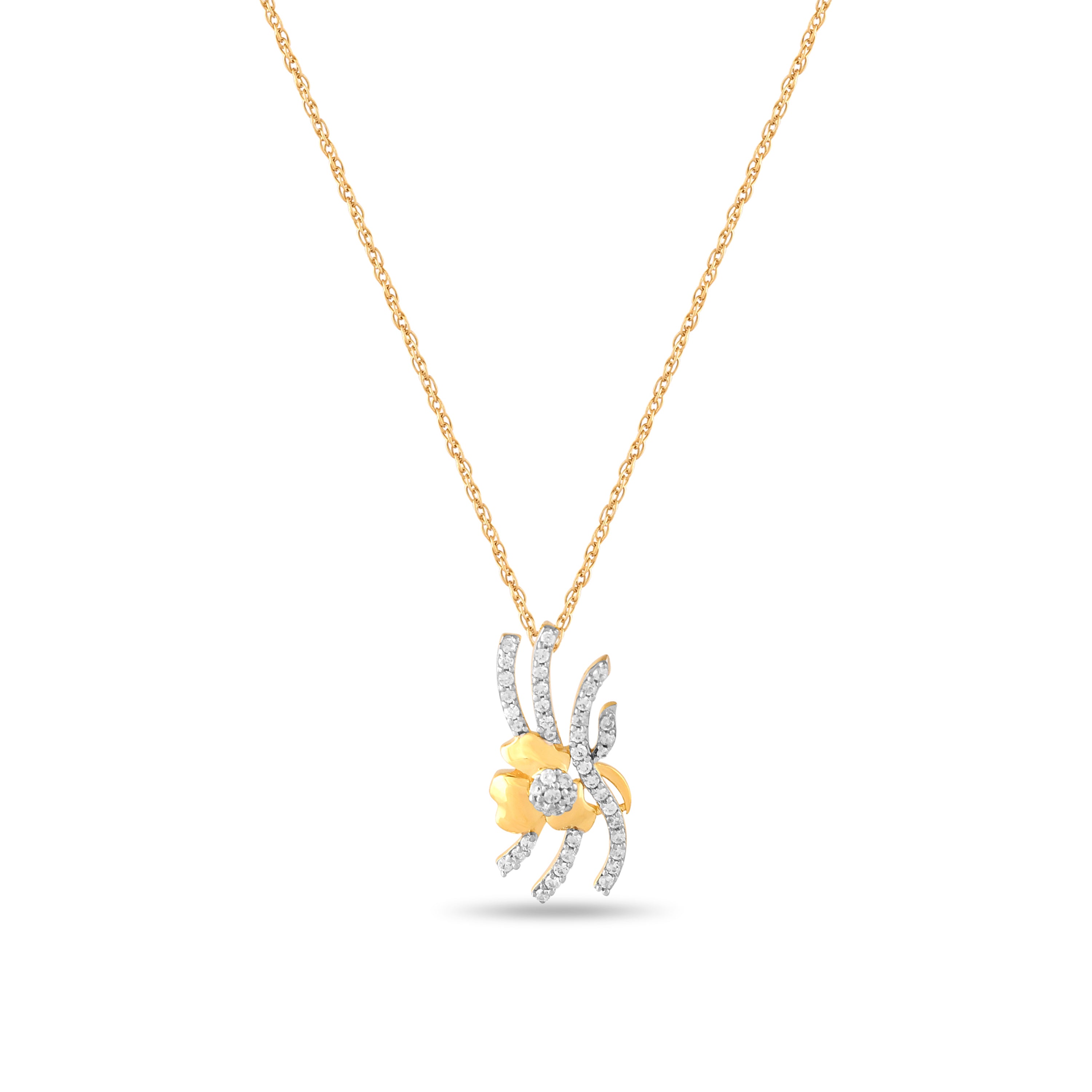 Florevia Natural White Zircon Pendant with Silver Chain